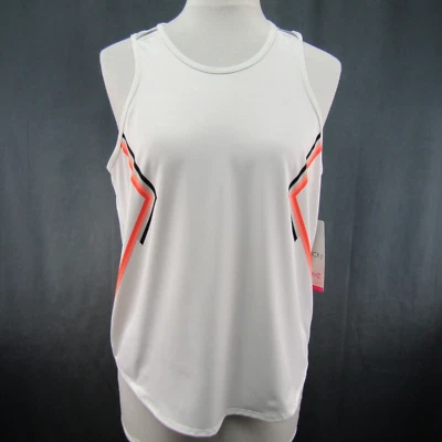 Camiseta sin mangas Lucky in Love All The Stripe Angles blanca talla M tenis pickleball nueva Foto 1 de 4