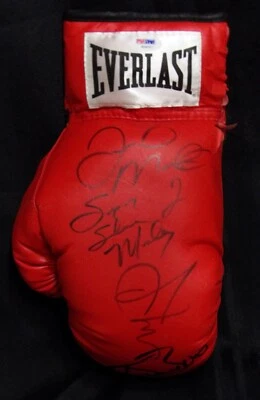 Floyd Mayweather Sugar Shane Mosley Miguel Cotto Saul Alvarez Signed Glove PSA - Image 1 of 4