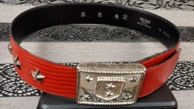 ESCADA BELT SIZE 36 Vintage Red REDDISH Nautical Red Orange 90s Germany Small M - Image 1 of 4
