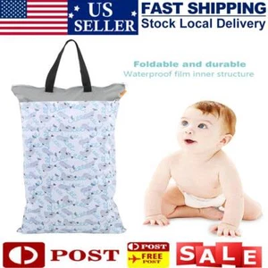 Large Wet Dry Bag,Waterproof Hanging Cloth Diaper with Double Zippered Pockets - Picture 1 of 12