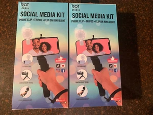iJoy STUDIO 2 (3 in 1) SOCIAL MEDIA KITS PHONE CLIP, TRIPOD & CLIP ON RING LIGHT - Picture 1 of 2