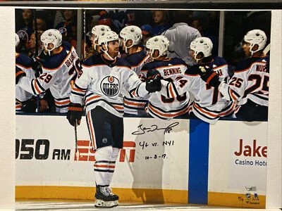 James Neal Signed LE Oilers 16x20 Photo Inscribed "4G vs NYI 10-8-19" Fanatics - Image 1 of 4