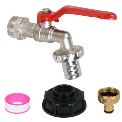 IBC Adapter mit Kugelhahn 3/4" Regenwasser 1000L Container Wassertank Kanister - Bild 1 von 4