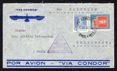 Argentina 1934 direct Zeppelin flight South America Europe. - Image 1 of 2