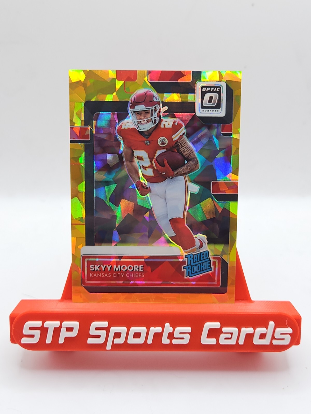 2022 Donruss Optic Rated Rookies Preview Gold Ice #324 Skyy Moore RR RC /10