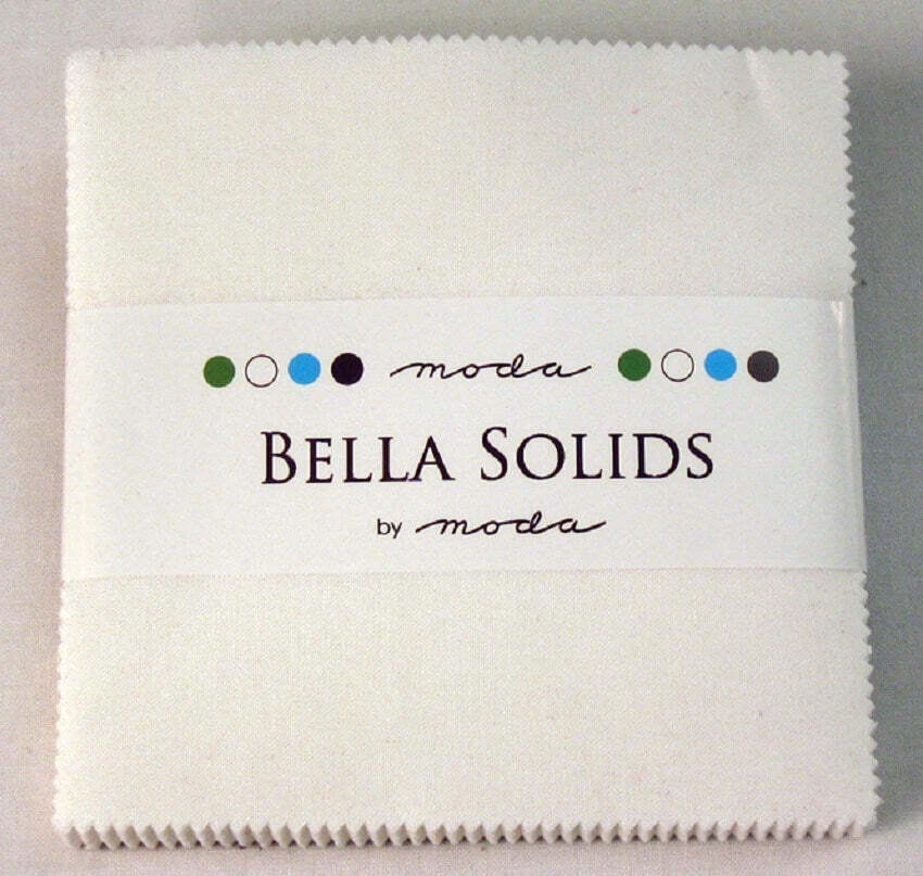 MODA Charm Square: Bella Solids White - Image 1 of 1