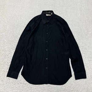 Burberry London Shirt Mens 17.5 Black Tailored Slim Fit Long Sleeve Casual - Picture 1 of 15
