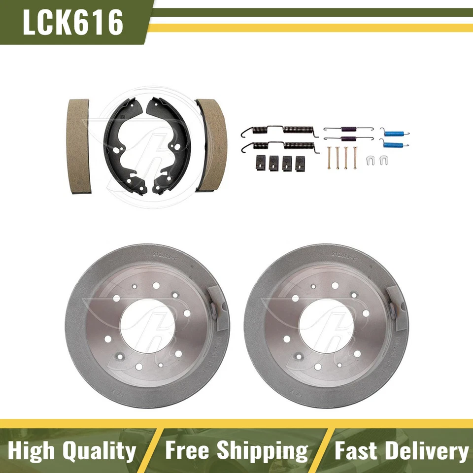 Tambores de freno traseros y zapatas de freno kit de resorte de hardware para Mazda B2600 1987-1993 Foto 1 de 4