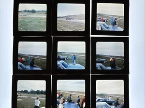 Lot of 9 1965 Wilmot Hills Raceway Medium Format Slide Photo Auto Racing Vintage - Picture 1 of 9