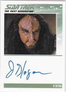 STAR TREK TNG HEROES & VILLAINS JAMES SLOYAN K'MTAR AUTOGRAPH LIMITED