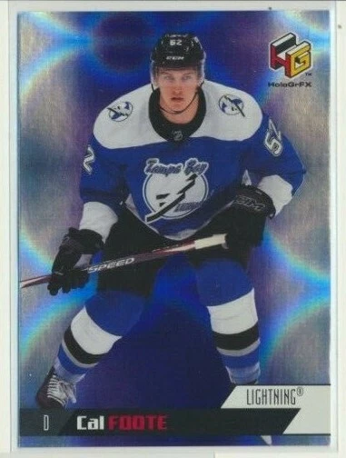2020-21 Upper Deck Extended HoloGrFX 19 Cal Foote Tampa Bay Lightning - Image 1 of 1
