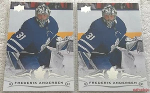 Lote de 2 hojas de arce Toronto 2018-19 Upper Deck Frederik Differen #167 - Imagen 1 de 2