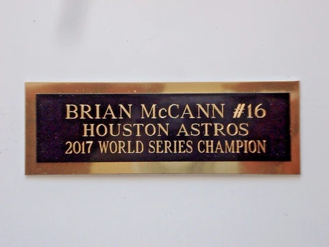 Brian McCann Baseball Card Plaque or Baseball Ball Cube Nameplate 1" X 3" Cover
