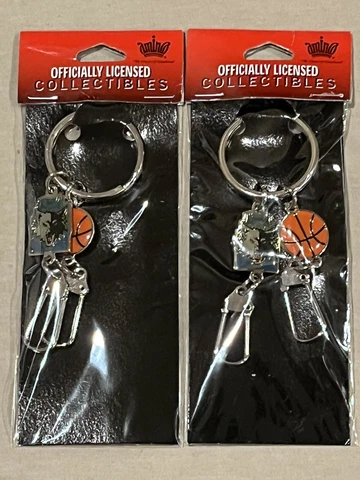 LOT OF 2 NBA Minnesota Timberwolves Keychain Wolf Jersey and Basketball Logo Cover