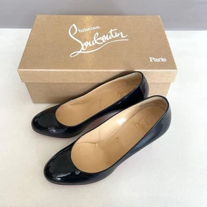Christian Louboutin Pumps Heel Leather Navy EU35.5/US5.5 82433c - Picture 1 of 24