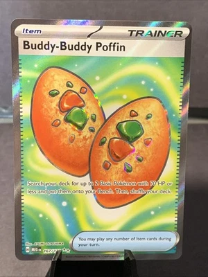 Pokemon TCG Buddy-Buddy Poffin #167/132 Me01: Mega Evolution Full Art Holo NM - Image 1 of 2