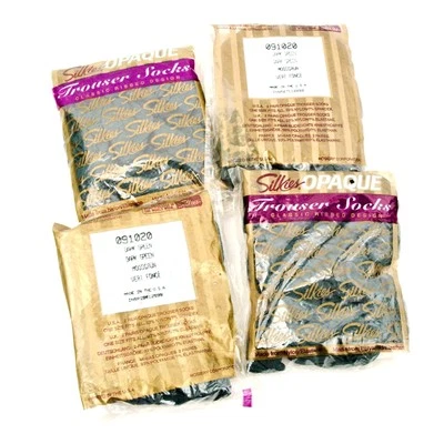 Calcetines Pantalón Silkies Clásicos Opacos Acanalados De Colección Verde Oscuro Talla Única 4 paquetes 8prs Foto 1 de 4