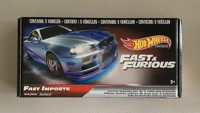 Hotwheels 2019 Fast & Furious, Fast Imports With R32, R34 Skylines, Mint Sealed. - image 1 of 4