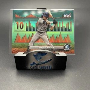 2024 Bowman Max Clark BTP-10 Top 100 Aqua Refractor /125 Detroit Tigers - Picture 1 of 2