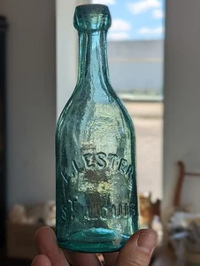 E. Lester Iron Pontil Blob Top Soda St Louis Bottle - Picture 1 of 6