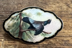 Broche de esmalte de plata esterlina Gustav Gauernack Noruega noruego de cole... - Imagen 1 de 6