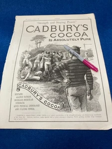 FOOTBALL 1888 LARGE  ORIGINAL ADVERT TO MOUNT FRAME GIFT POTENTIAL 30/39cm - Picture 1 of 7