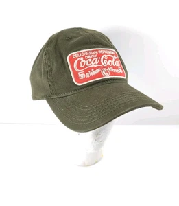 Nuevo 2018 Coca Cola Correa Trasera Sombrero Verde Oscuro Estilo Antiguo Parche Rojo - Imagen 1 de 7