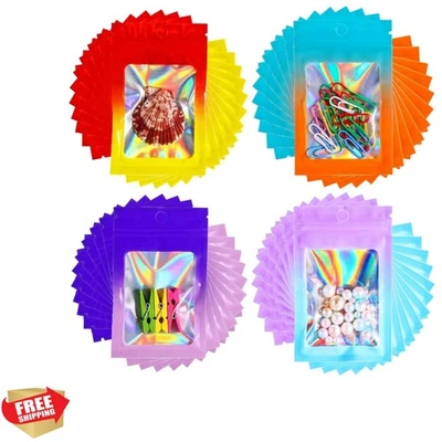 Paquete de 400 de mini bolsas de Mylar con cierre de cremallera de lujo - 3,5 x 4,7 pulgadas para pequeñas empresas Foto 1 de 4