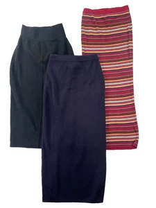 Lot 3 VTG Skirt Vittadini Sport Women Small Wool Linen Midi Pencil Andrea Jovine - Picture 1 of 14