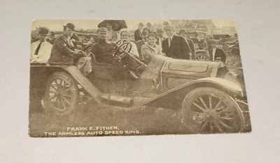POSTAL ORIGINAL CIRCA 1910 FRANK E. FITHEN AUTO CARRERAS SPEED KING Foto 1 de 3