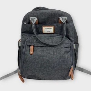 Ruvalino Diaper Bag Backpack Large Capacity Waterproof Spacious Dark Gray - Picture 1 of 14