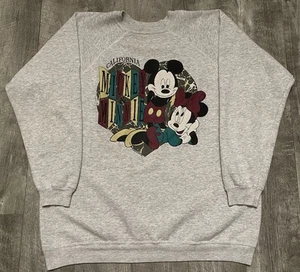 Felpa girocollo vintage Disney Topolino e Minnie California cartone animato anni 90 - Foto 1 di 8