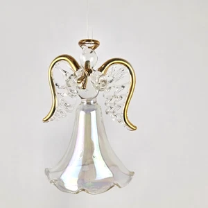 Vintage Avon 1996 Angelo in Vetro con Flauto Ornamento Regalo Collezione Natale - Foto 1 di 12