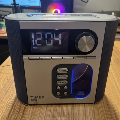 Timex MP3 CD Clock Radio Alarm – Radio Works – CD Player Not Working – As Is - Image 1 of 4