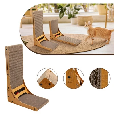 Katzen Kratzbrett Katzenkratzbrett für Katzen Kratzpappe L förmig Kratzmatte - Bild 1 von 4