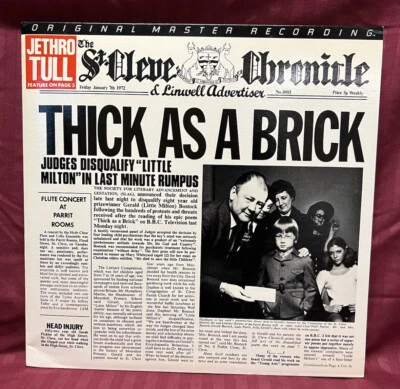 NM LP Jethro Tull Thick As A Brick 1985 Original Master Recording MFSL 1-187 - Image 1 of 4