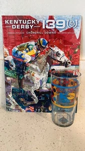 139th Kentucky Derby 2013 Churchill Downs Souvenir Glass and Official Program - Picture 1 of 8