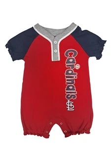St. Louis Cardinals MLB Girl's Infant Baby Fringe Creeper Romper 6/9 Months - Picture 1 of 1
