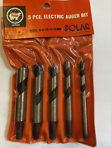 Brocas de barrena eléctrica de 5 piezas - métricas 6-8-10-11-12 mm nuevas stock antiguo - polar - Imagen 1 de 1