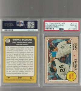 2017 Topps Heritage Combos Aaron Judge/Gary Sanchez RC #CC_2 PSA 10 gemas como nuevo - Imagen 1 de 1
