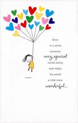 Cute BIRTHDAY Card FOR SOMEONE SPECIAL, Heart Balloons by American Greetings +✉