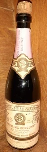 Empty WINE BOTTLE SICHEL & FILS FRERES BEAUNE PINK SPARKLING BURGUNDY ?? Rare? - Picture 1 of 6