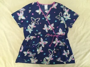 Blusa Médica Cherokee Studio B XL para Mujer Azul Cachemira Defecto Mariposa - Imagen 1 de 7