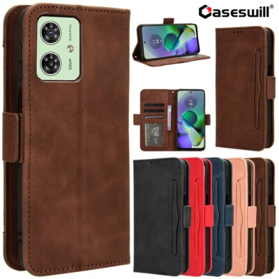 For Motorola Moto G56 G86 G15 G35 G55 G14 G34 G54 G84 Leather Wallet Case Cover - Image 1 of 4