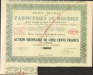 FAÏENCES de ROUSSIES (NORD 59) (O) - Picture 1 of 1