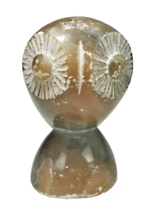 Hand Carved Stone Owl Italy 3.75” Figurine Vtg - Picture 1 of 5