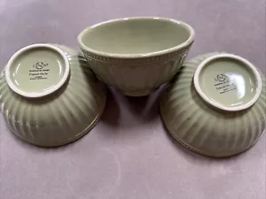 4x Nuevos tazones de sopa de cereal para servir de cerámica de tomillo verde perla francesa Lenox 24 OZ - Imagen 1 de 6