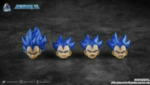 Demoniacal Fit - SS Blue Evolution Custom head sculpt set for SHF Vegeta New - Picture 1 of 3