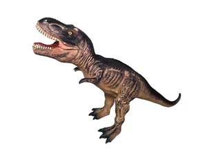 T Rex Tyrannosaurus Dinosaur Rubber Squishy  Action Figure Jurassic Park Style - Picture 1 of 13