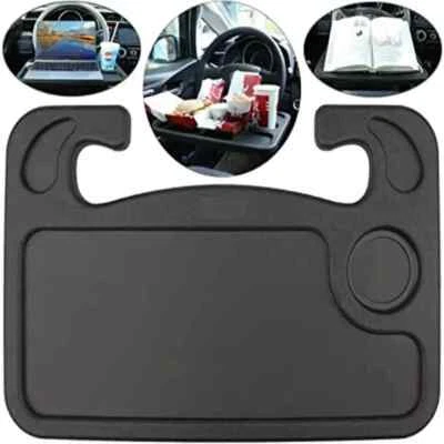 New Car Steering Wheel Tray Desk 2 Sided For Laptop Drink Food Work Table Holder - Image 1 of 4